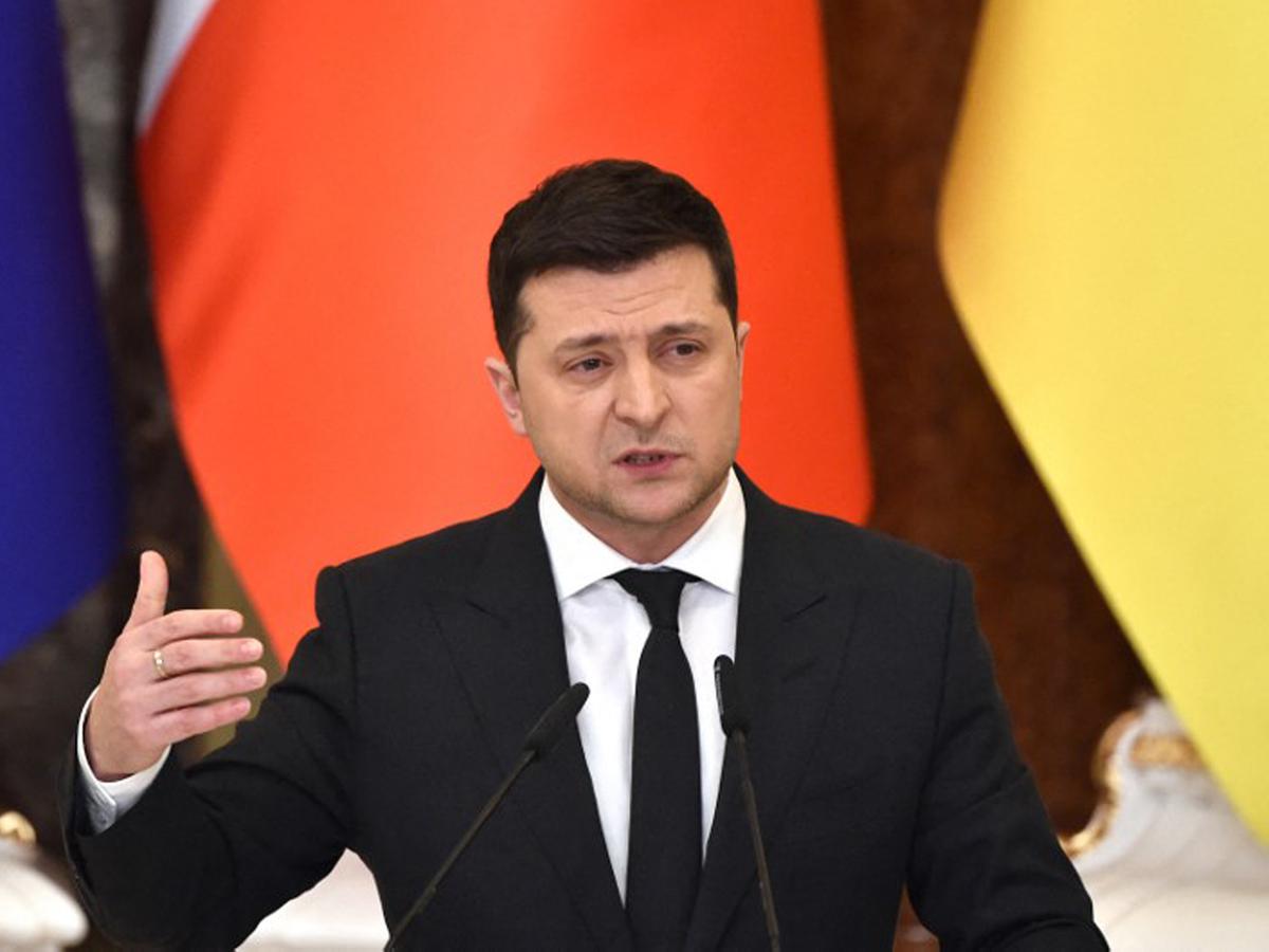 Ilustrasi Presiden Ukraina Sedang Bicara Tentang Ancaman Balas Dendam Dari Berbagai Negara