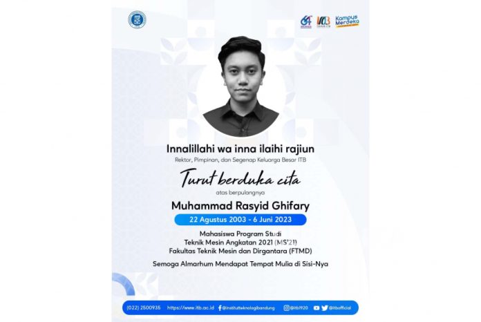 Mahasiswa ITB Tewas Akibat Uji Coba Pesawat Tak Berawak